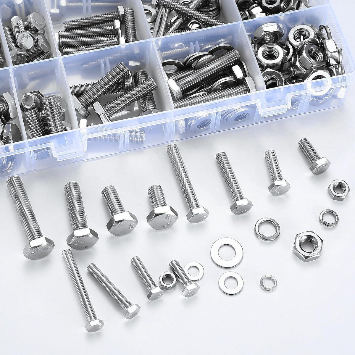 408tlg. Sechskantschrauben & Muttern Set M5-M8 Edelstahl