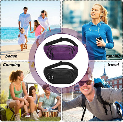 Jostift 2 Stück Bauchtasche Wasserdicht Outdoor Sport Gürteltasche Herren Damen