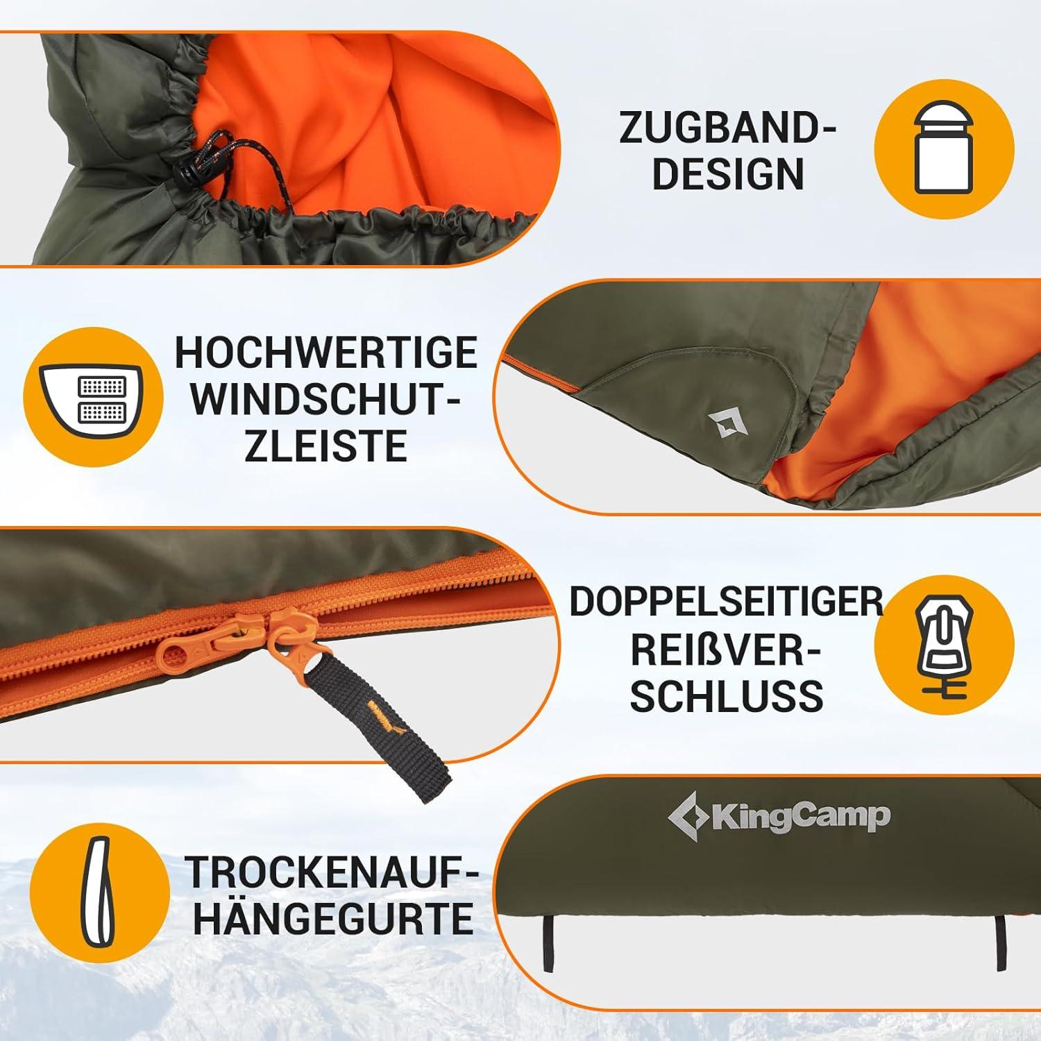Schlafsack Deckenschlafsack Camping 3-4 Jahreszeiten Erwachsene Kinder