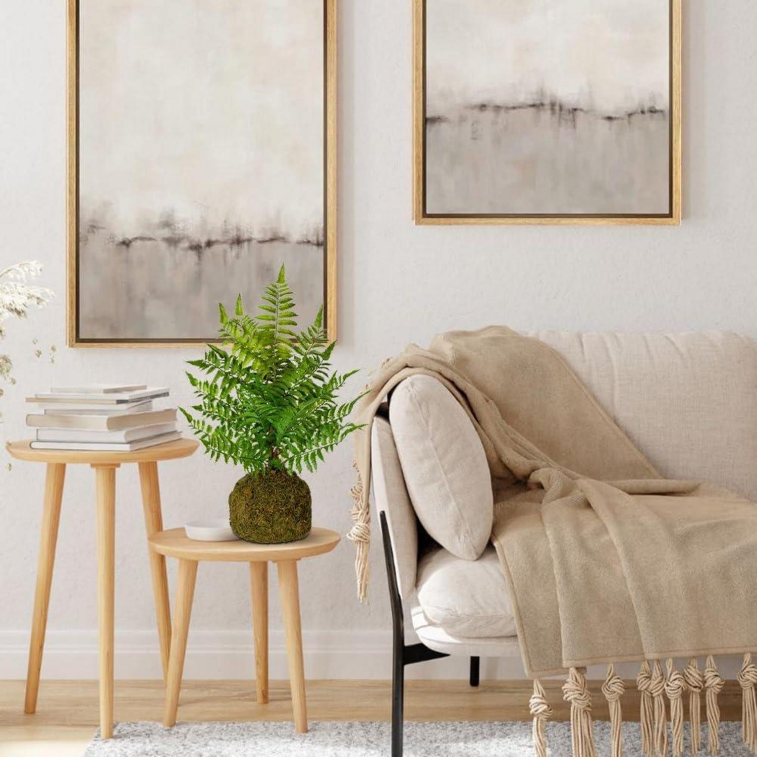 Kunstfarn Dekopflanze Farnbusch Wurzelballen 47 cm Zimmerpflanze