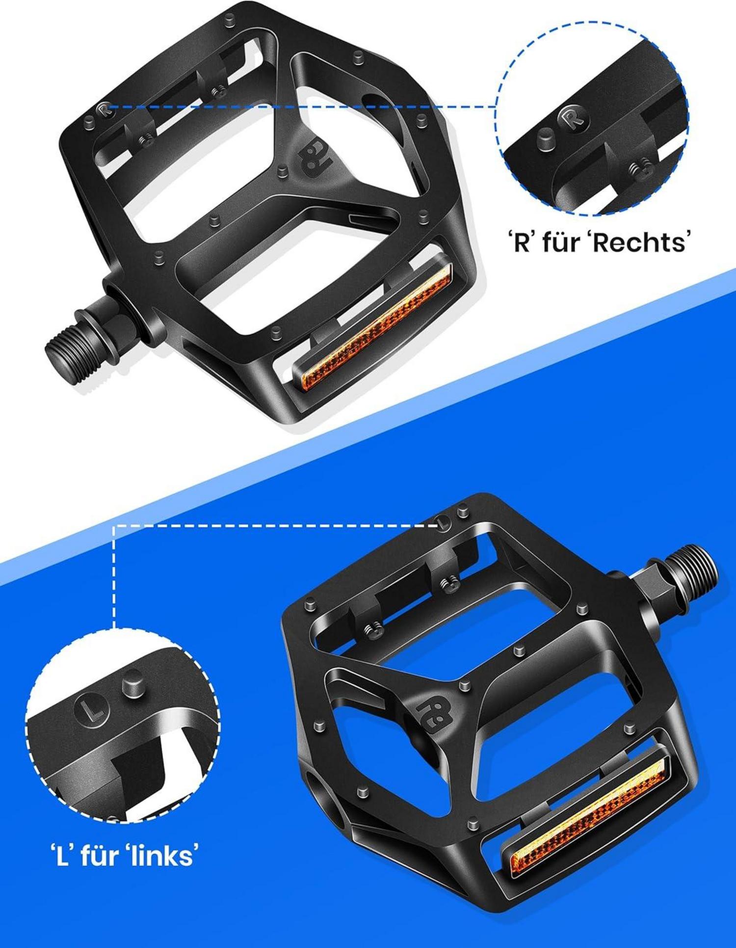 Fahrradpedale Aluminium rutschfeste Platform 9/16 Zoll Pedale Rennrad