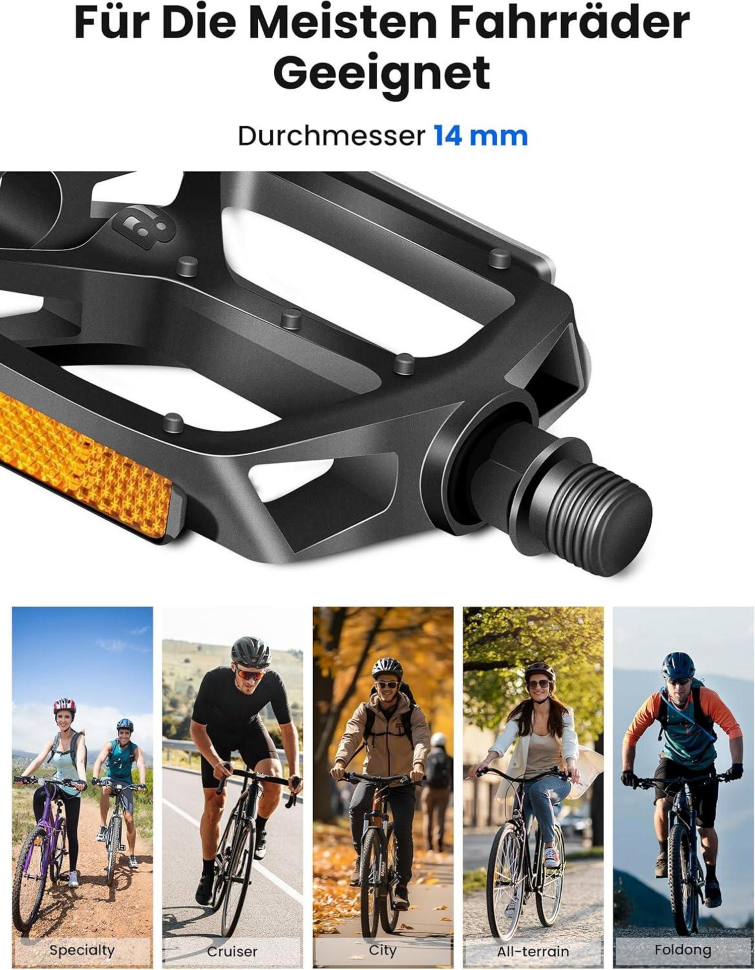 COICER Aluminium Fahrradpedale rutschfest Platform 9/16 Zoll