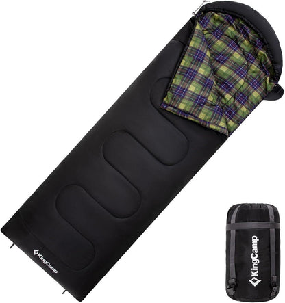 KingCamp Vielseitiger Outdoor Schlafsack Baumwoll-Touch-Innenfutter
