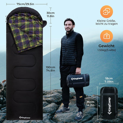 Schlafsack outdoor vielseitig einsetzbar wasserabweisend