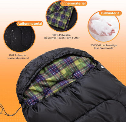Vielseitiger Schlafsack komplett entfaltbar Outdoor mit