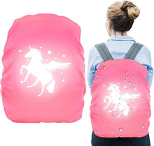 Reflektierender Schulranzen Regenschutz mit Einhorn-Muster