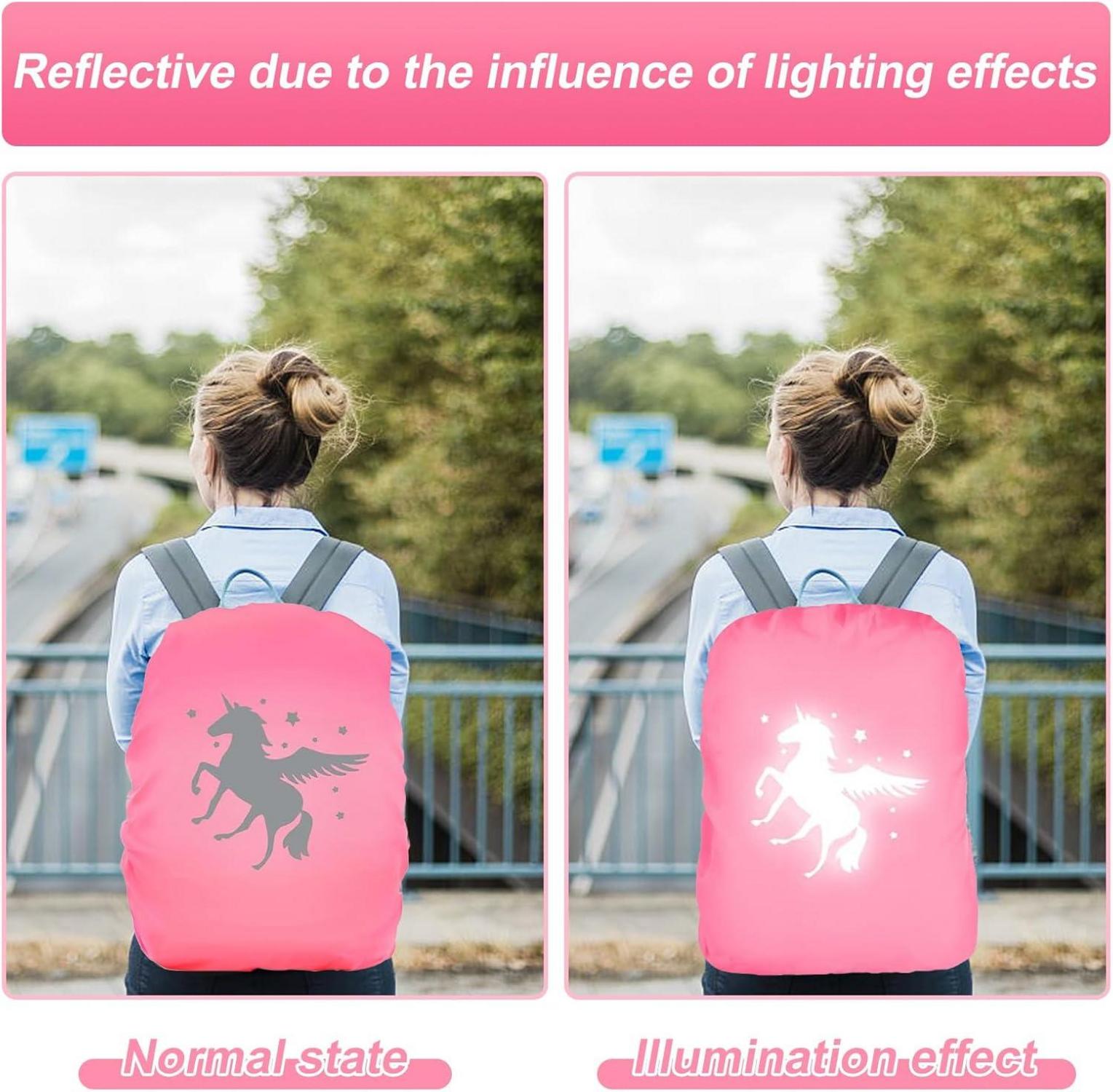 Reflektierender Einhorn Schulranzen Regenschutz 2er-Pack
