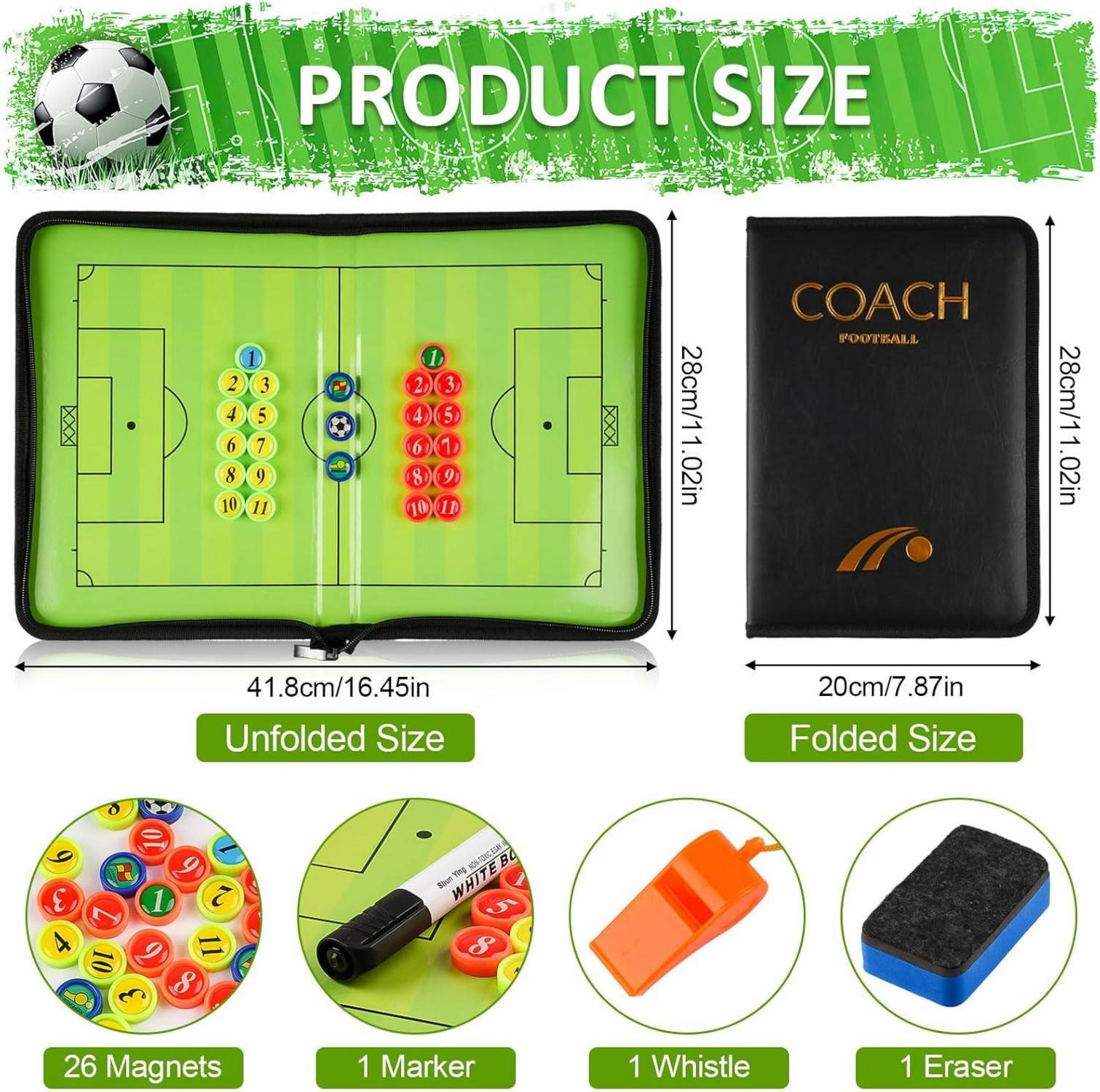 Taktiktafel Fußball Trainermappe mit Magneten & Zubehör