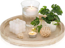 Rustikales Holztablett Deko 30cm Kerzentablett Landhaus Stil