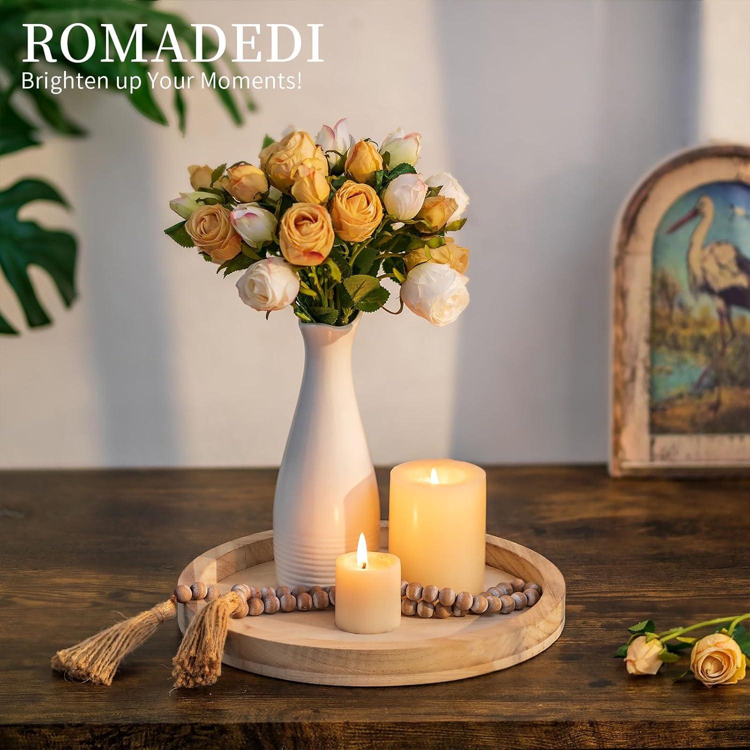 Rustikales Holztablett Deko 30cm Kerzentablett Landhaus Stil