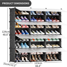 JOISCOPE Schwarzer DIY Schuhschrank mit Transparenter Tür