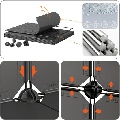 JOISCOPE DIY Kunststoff Schuhschrank Staubdicht Tragbar
