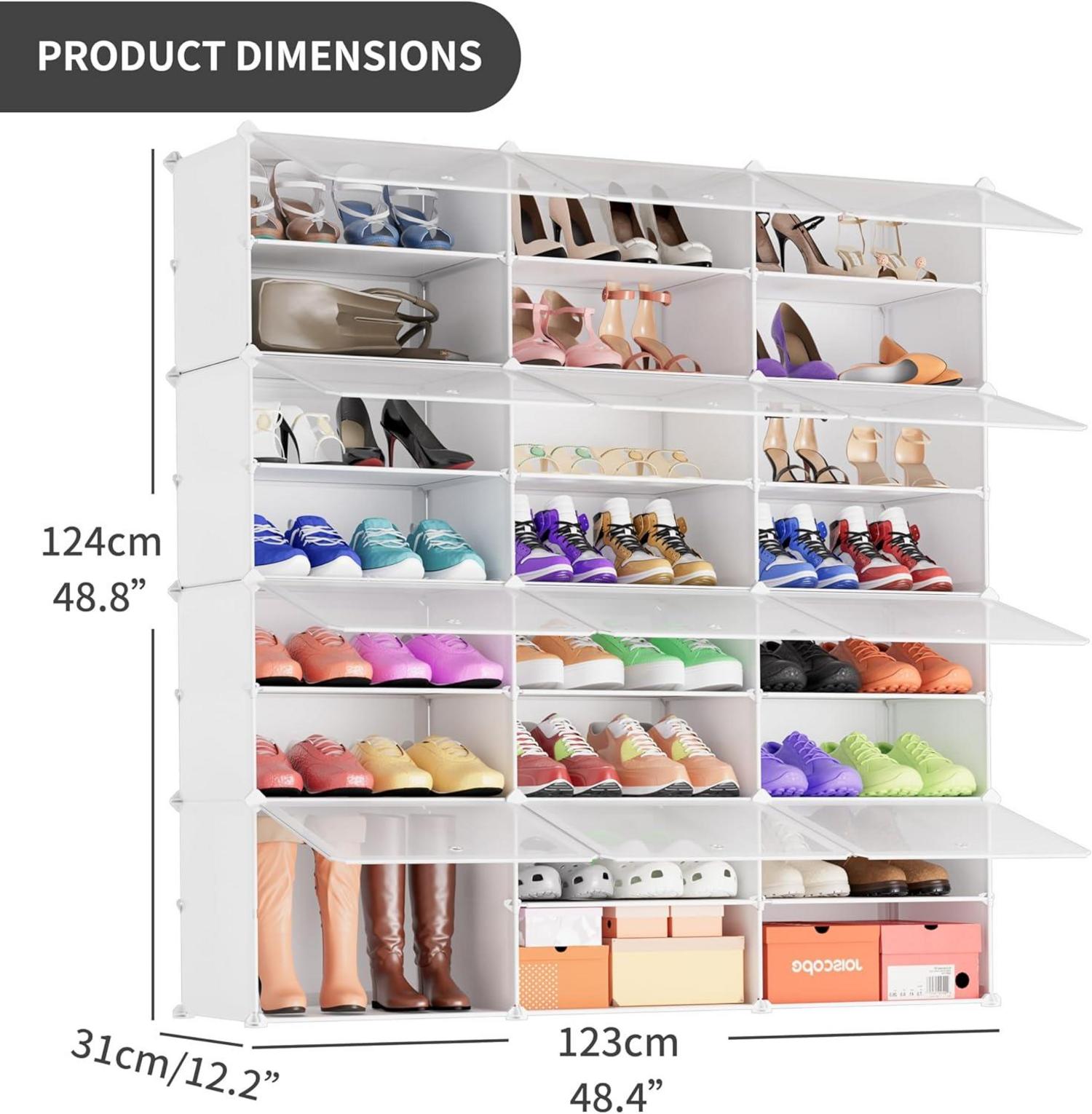 JOISCOPE DIY Kunststoff Schuhschrank Staubdicht Tragbar