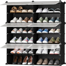 Schuhschrank Staubdicht Schwarz Transparent Tür DIY Modular 2x6