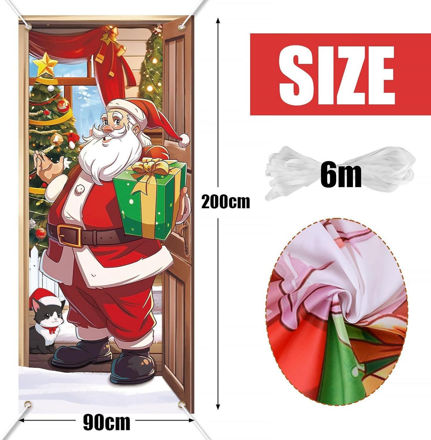 Weihnachten Tür Abdeckung 200 x 90 cm Winter Dekoration