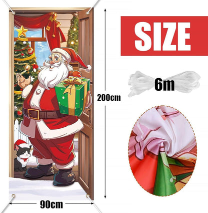 Weihnachten Tür Abdeckung 200 x 90 cm Winter Dekoration