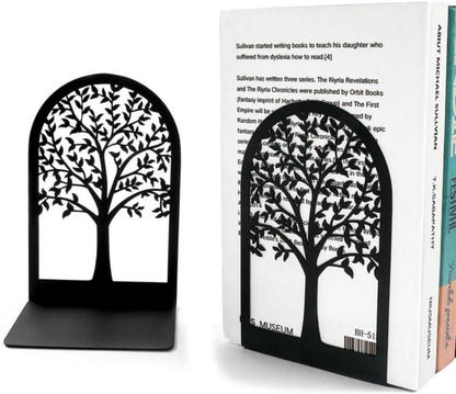 Buchstütze Metall Schwarz 2 Stück Bücherhalter Bookends 12x9x18cm