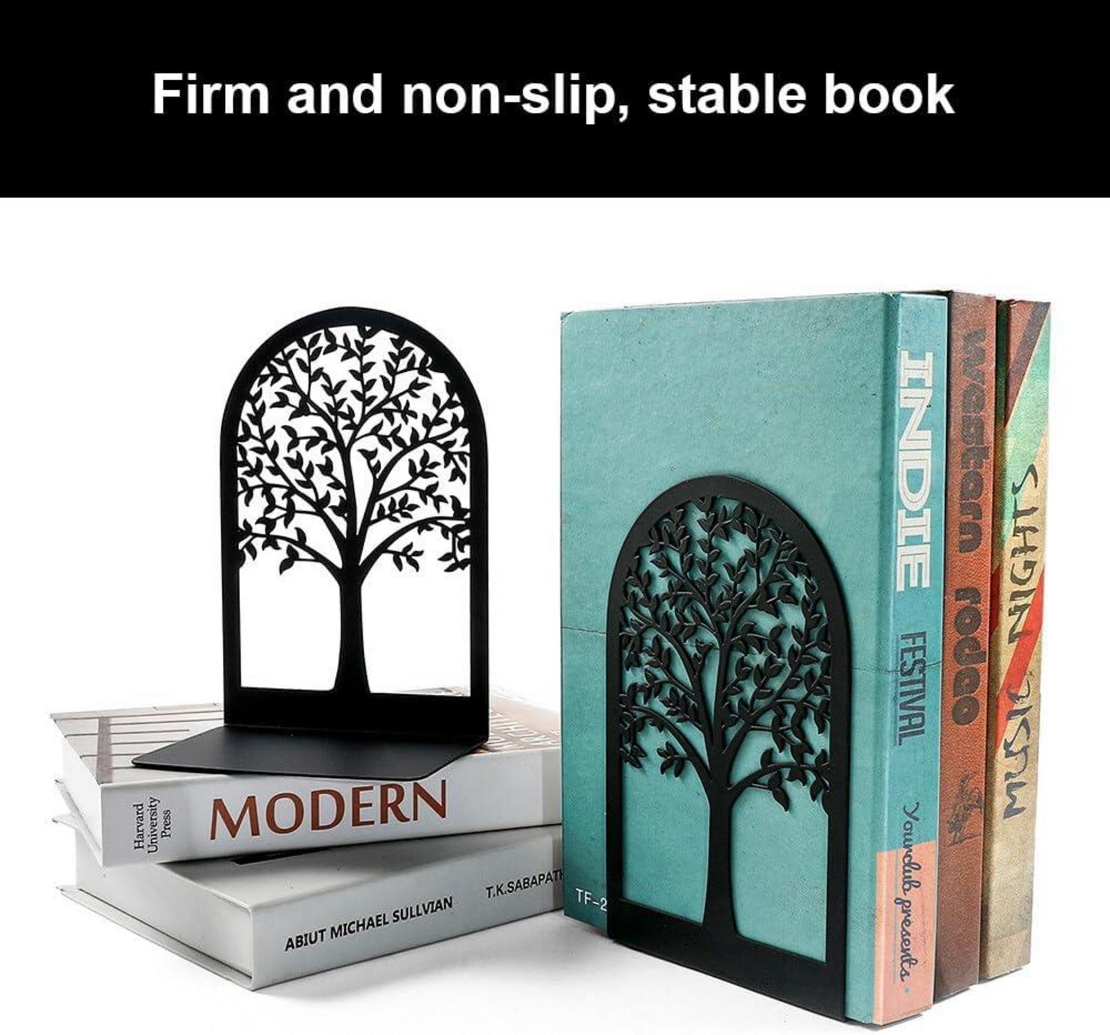 Buchstütze Metall Schwarz 2 Stück Bücherhalter Bookends 12x9x18cm
