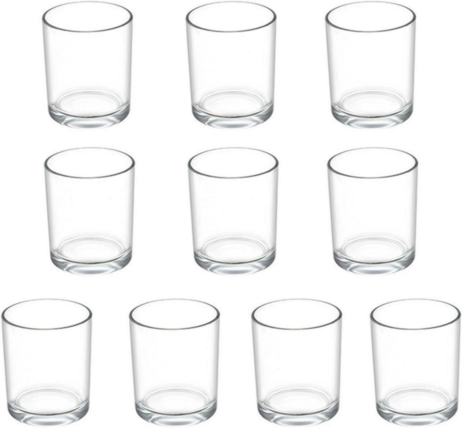Teelichtgläser 10 Stück Kerzenhalter Glas Ø4.5cm H 6cm Windlicht