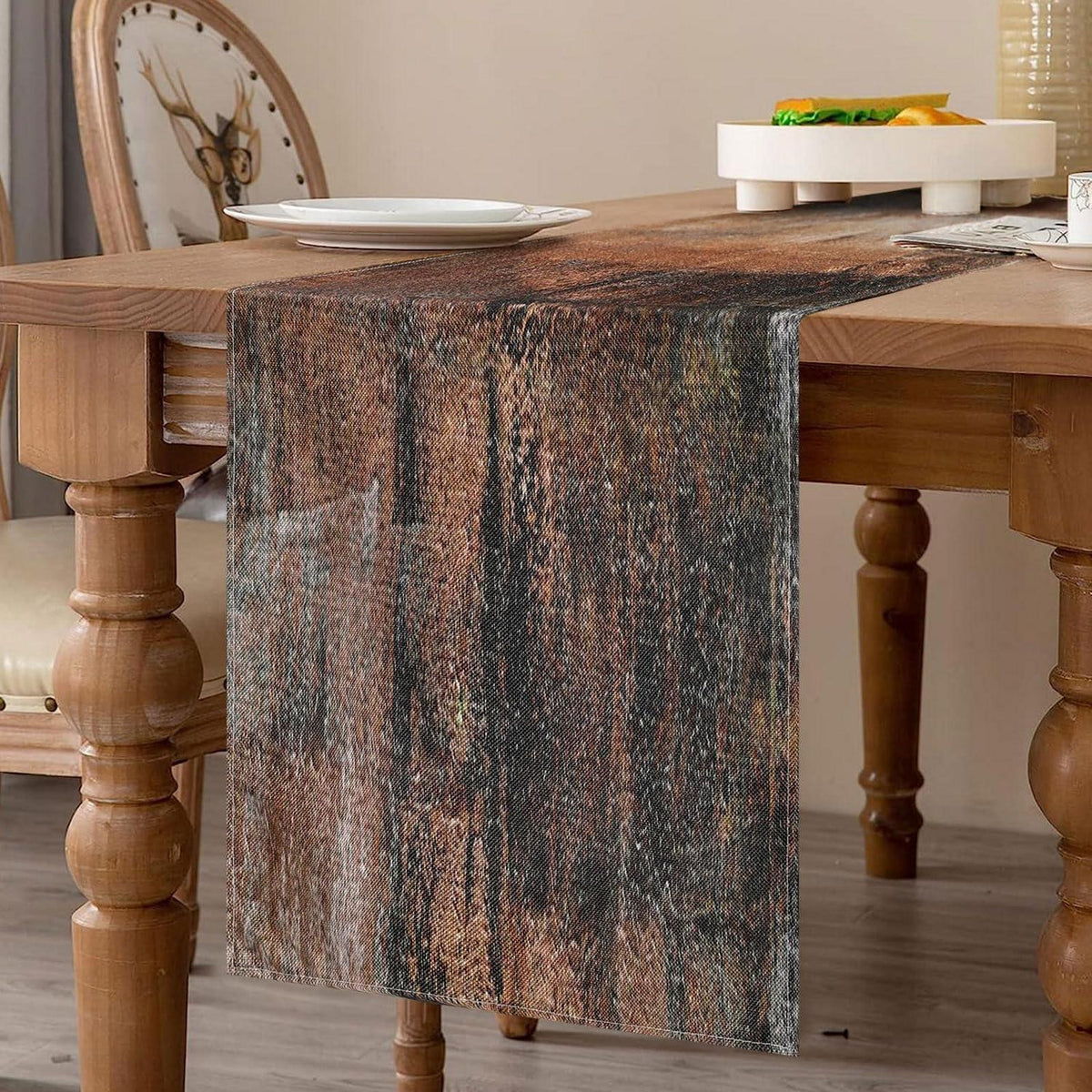 Herbst Tischläufer Leinen Braun – Modern & Vielseitig 33x183cm