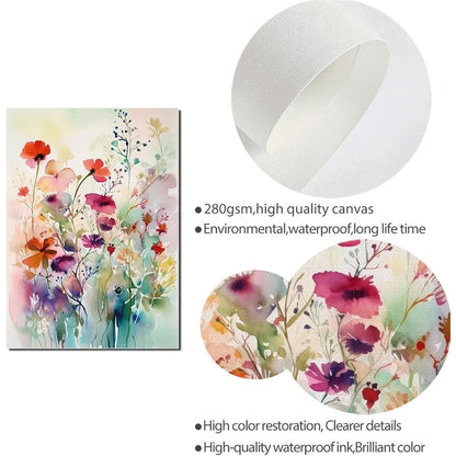 3er Set Blumen Poster Aesthetic Wanddeko 30x40 cm