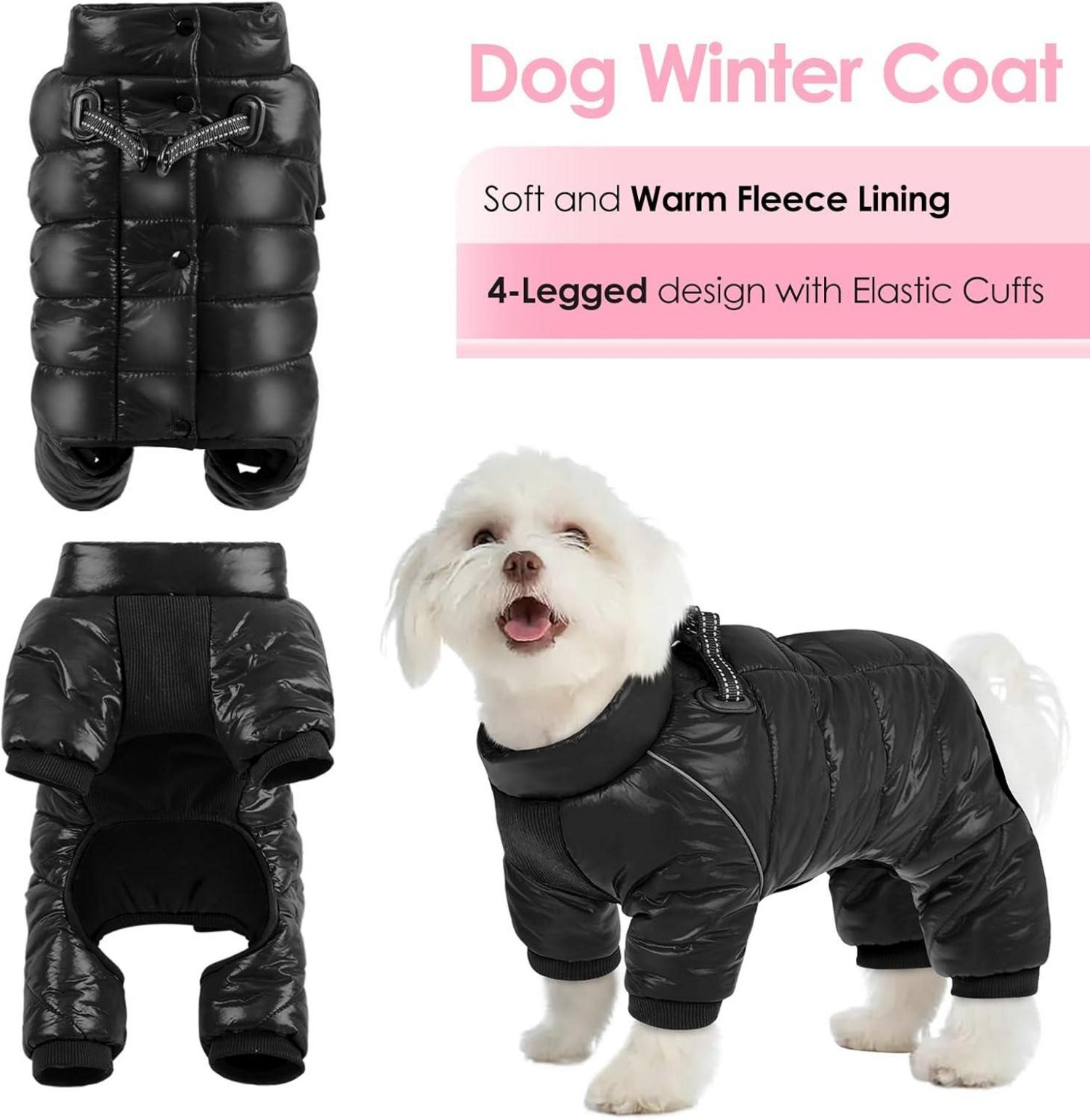 AOFITEE Hundemantel Winter Warme Hundejacke Reflektierender