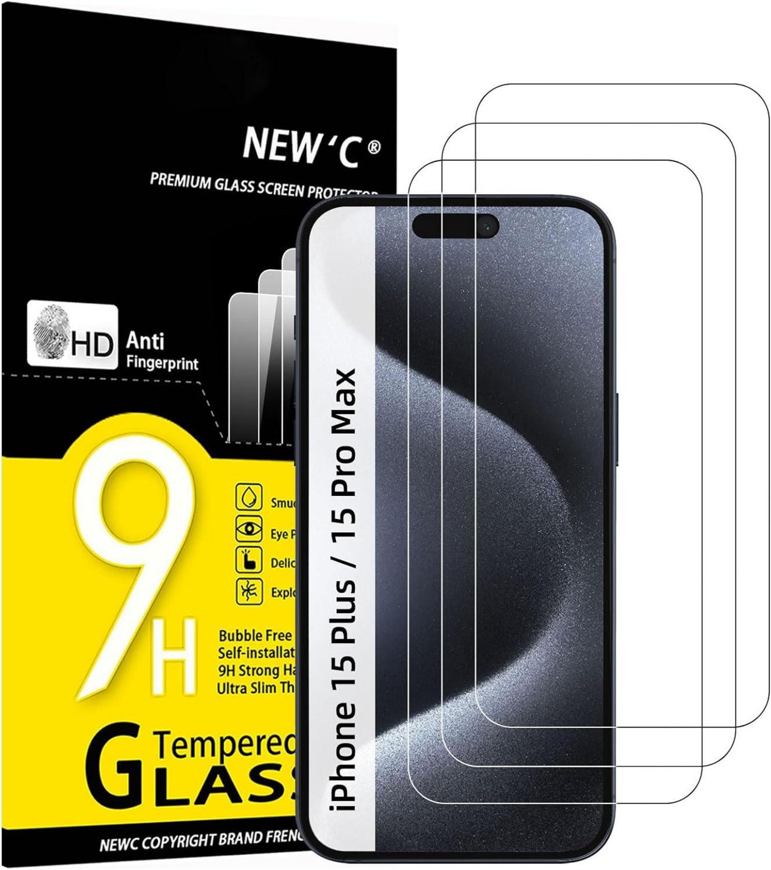Panzer Schutz Glas für iPhone 16 Plus, 15 Pro Max, 15 Plus