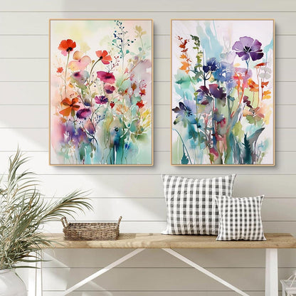Herfair Blumen Poster 3er Set Leinwand Wandbilder Wohnzimmer Schlafzimmer 21 x