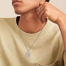 Herren Kette mit Kompass Anhänger, 55,9cm Goldkette