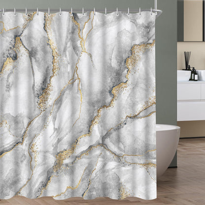 Duschvorhang 240x180cm Marmor Antischimmel Wasserabweisend Waschbar Polyester 16