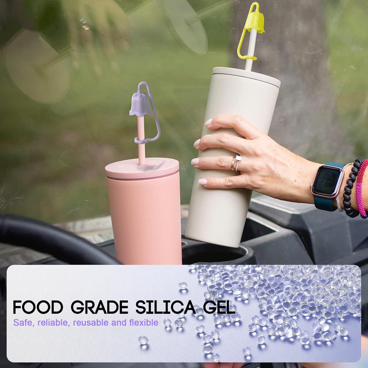 Nearockle 5er Set Silikon Strohhalm Abdeckung für Stanley Tumbler