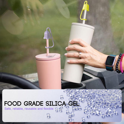Nearockle 5er Set Silikon Strohhalm Abdeckung für Stanley Tumbler