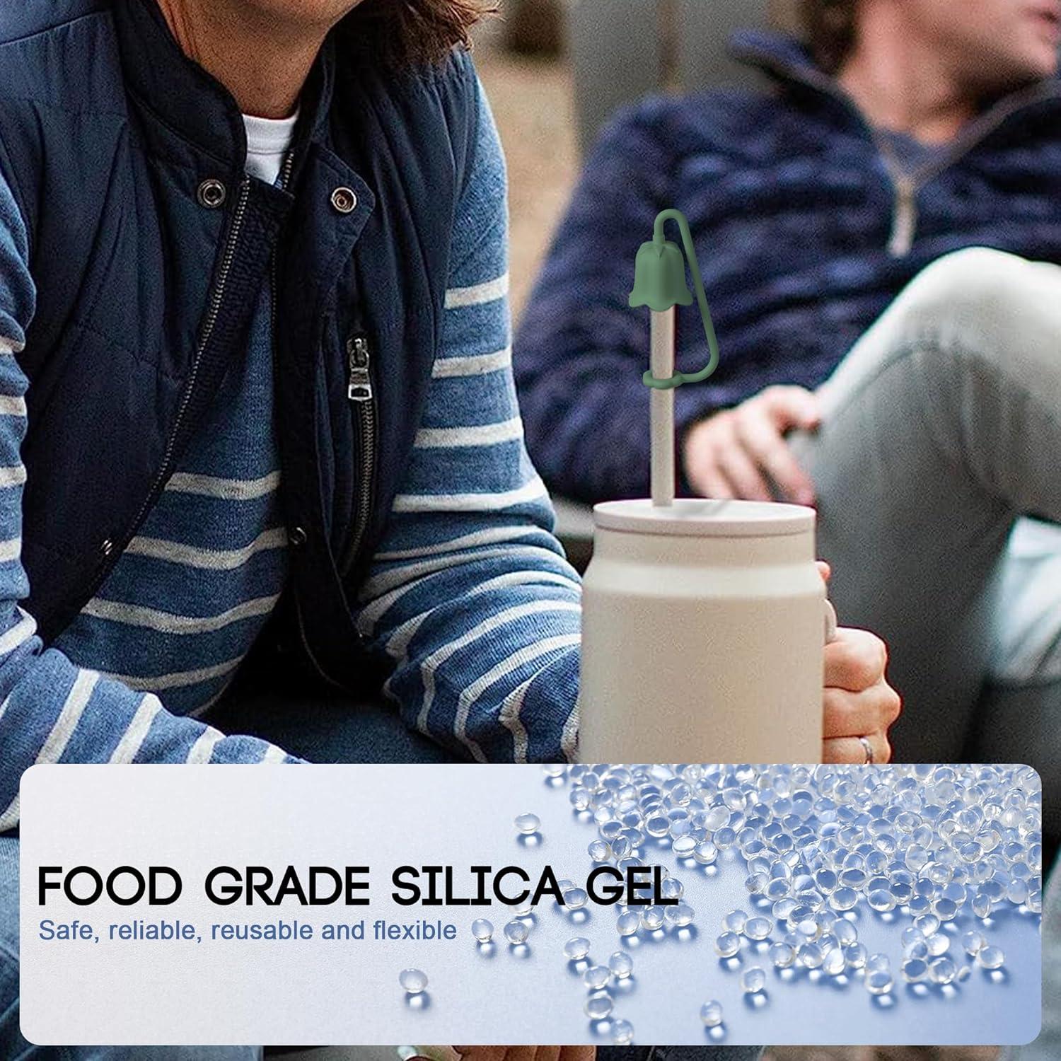 Silikon Blume Strohhalm Abdeckung 5er Set für Stanley Tumbler 6-10cm