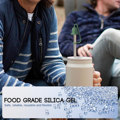 Silikon Blume Strohhalm Abdeckung 5er Set für Stanley Tumbler 6-10cm