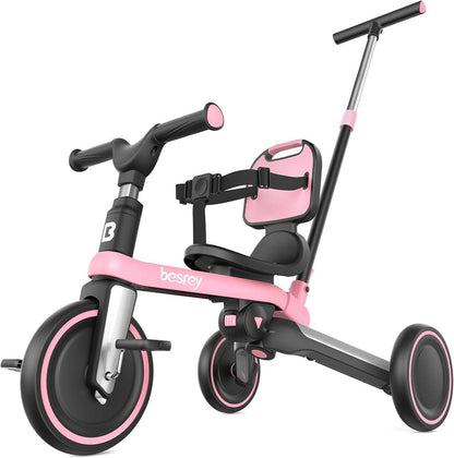 Besrey Kleinkindfahrrad Eltern-Lenkschiebegriff faltbar 1–3
