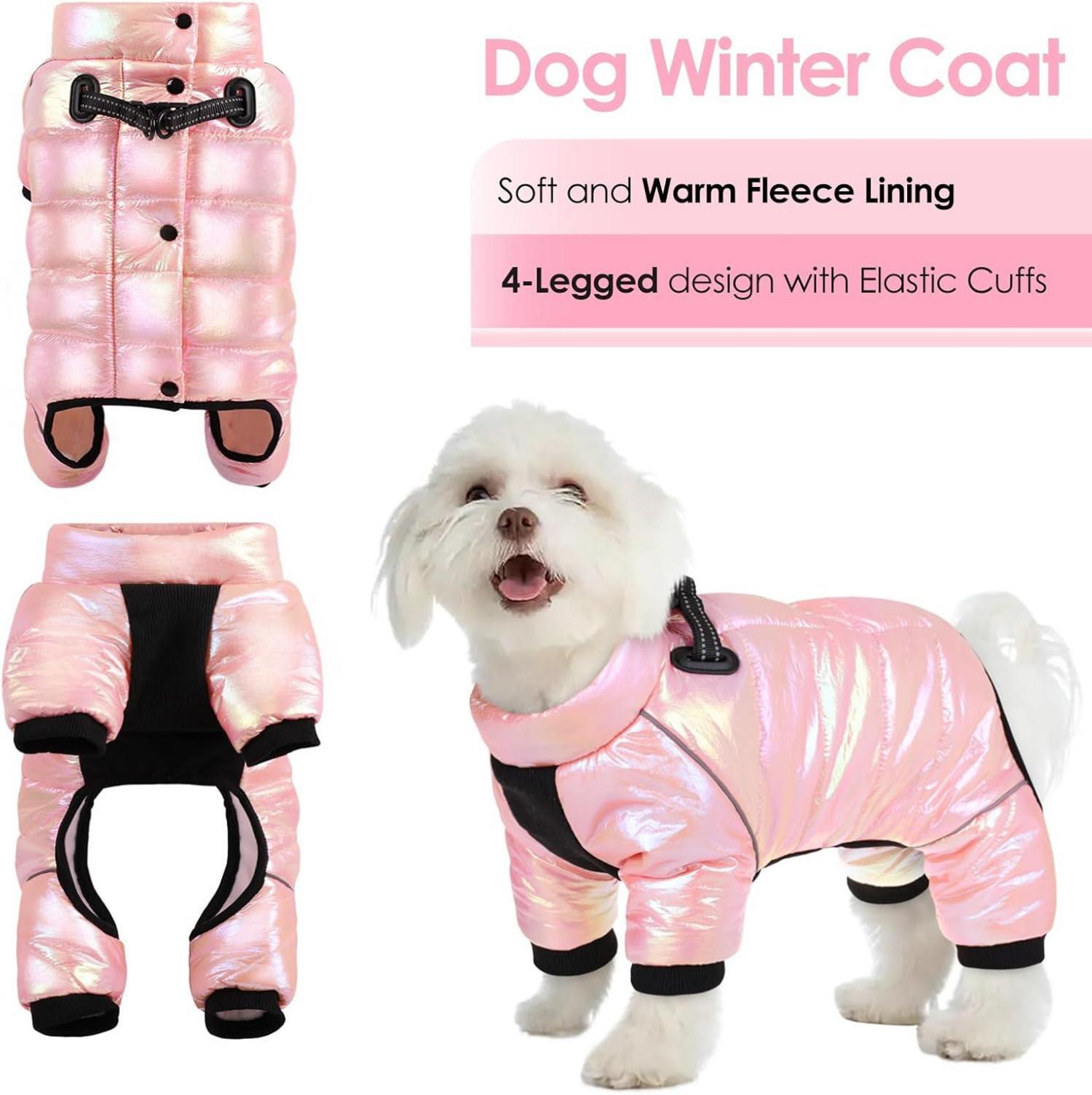 AOFITEE Wasserdichter Hundemantel Winter Warm Mittel Hunde