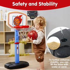 JOYIN Kinder Basketballkorb Indoor Outdoor höhenverstellbar Mini Basketballkorb 3-8 Jahre
