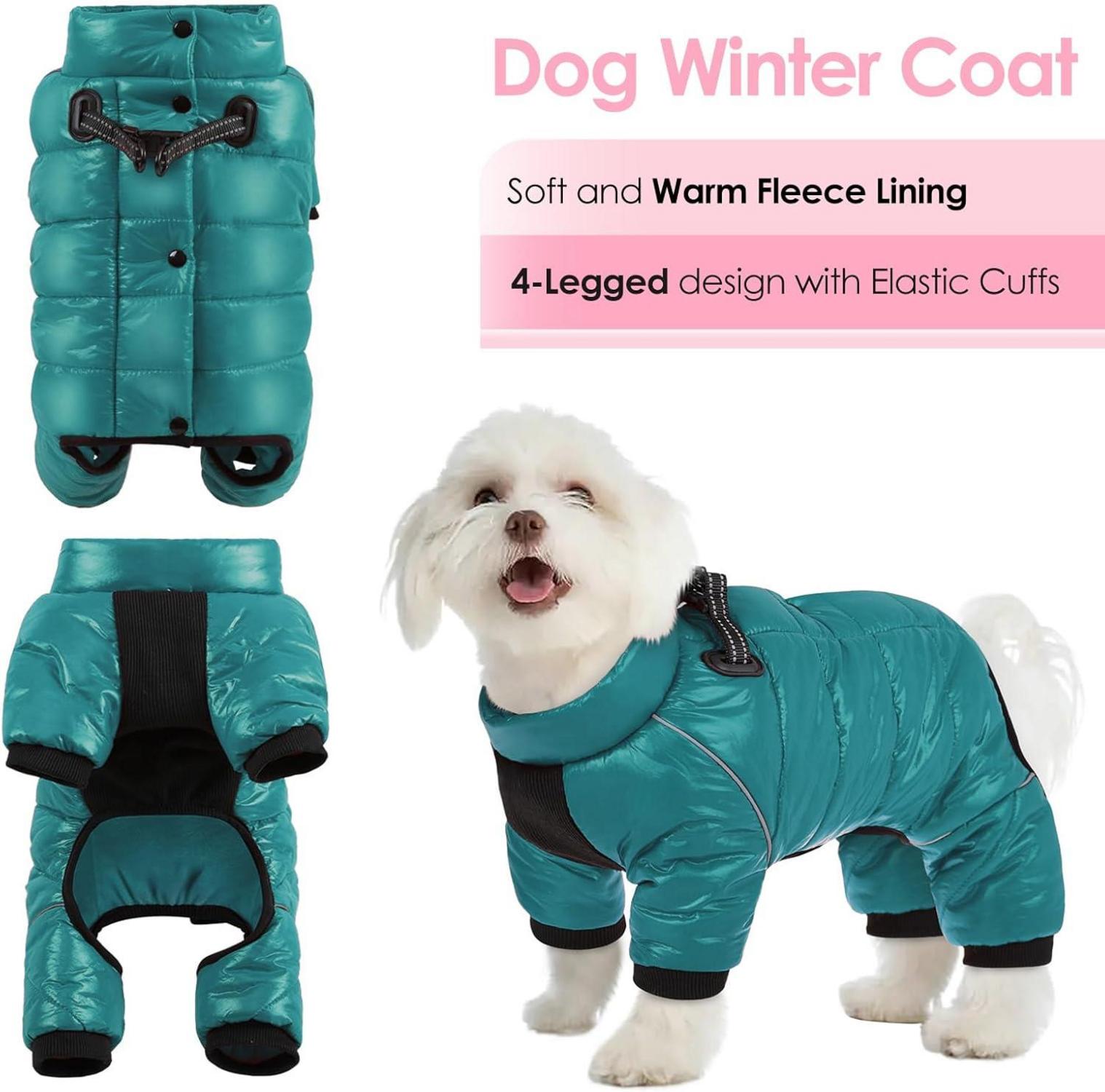AOFITEE Wasserdichter Hundemantel Winter für Kleine Mittel