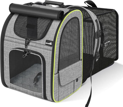 Pecute Haustier Rucksack mit Erweiterbarem Platz und Netzfenster