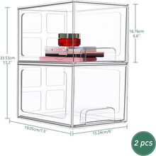 Stapelbarer Acryl-Make-up-Organizer mit Schubladen 2er Set