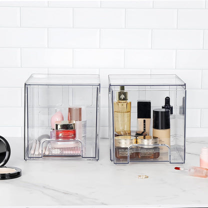 Acryl Make-up Organizer Schubladen Set Stapelbar Transparent Organizer