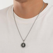Herren Kompass Anhänger Kette 316L Edelstahl 55,9cm Geschenk