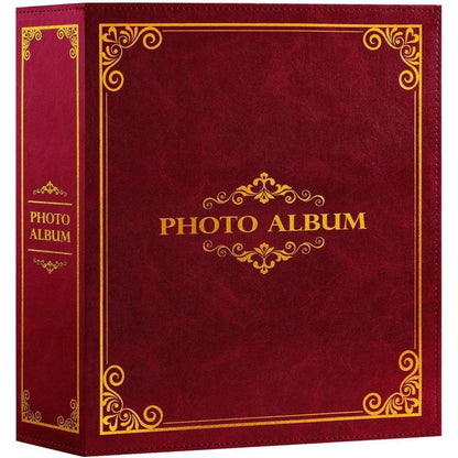 Fotoalbum 1000 Fotos 10x15cm Rot XXL Einsteckalbum in Lederoptik