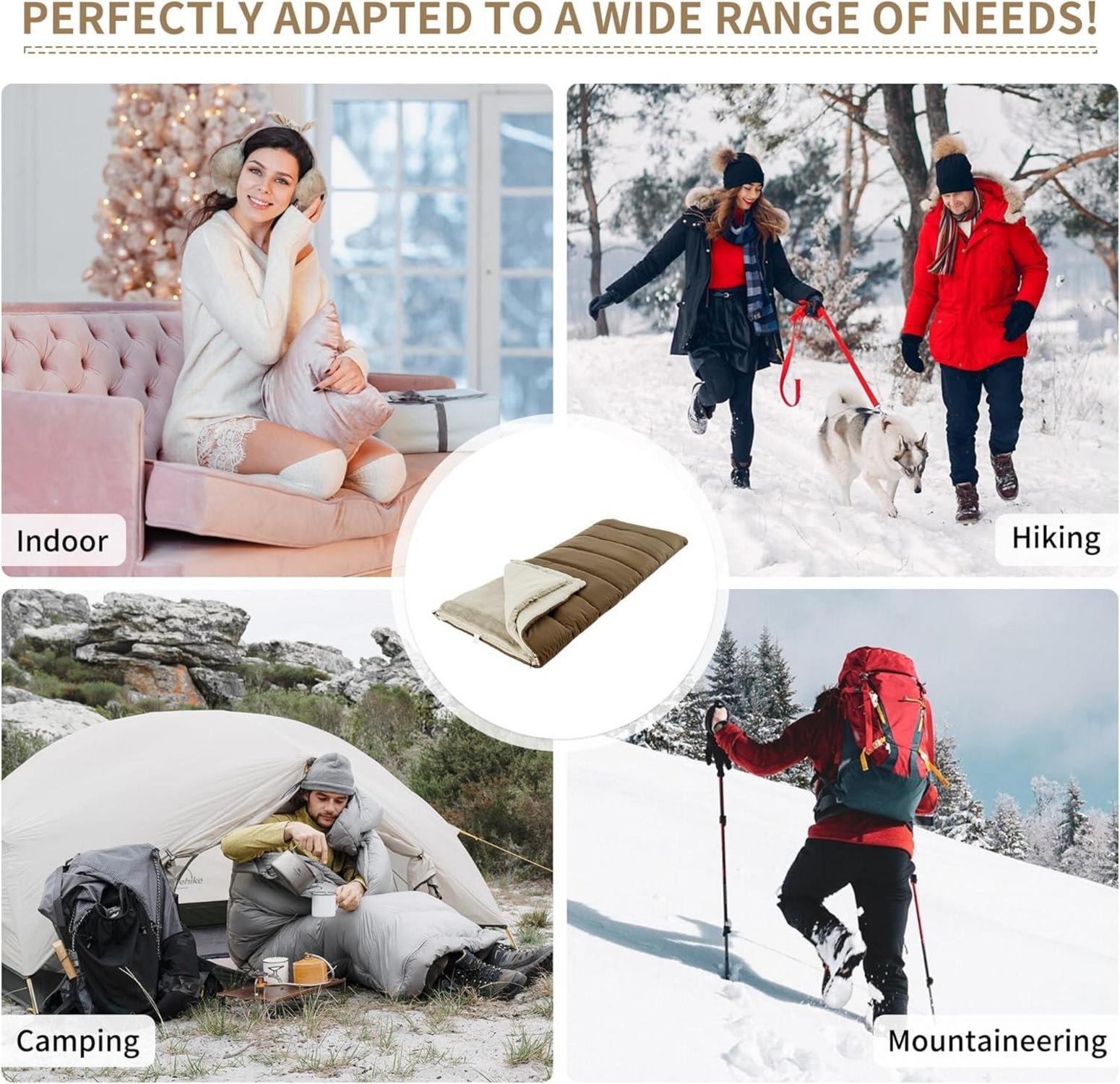 Naturehike Deckenschlafsack für Erwachsene 3-4 Jahreszeiten Braun