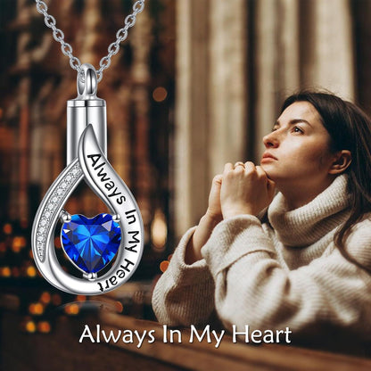 VONALA Teardrop Urn Necklace Sterling Silver Ashes Pendant Gift