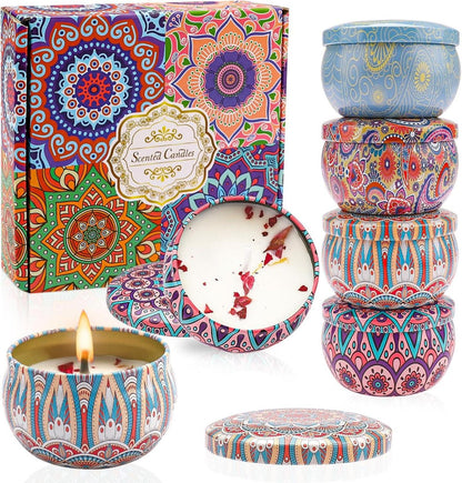 Duftkerzen Geschenkset Natürliches Sojawachs Kerzenset Aromatherapie 4