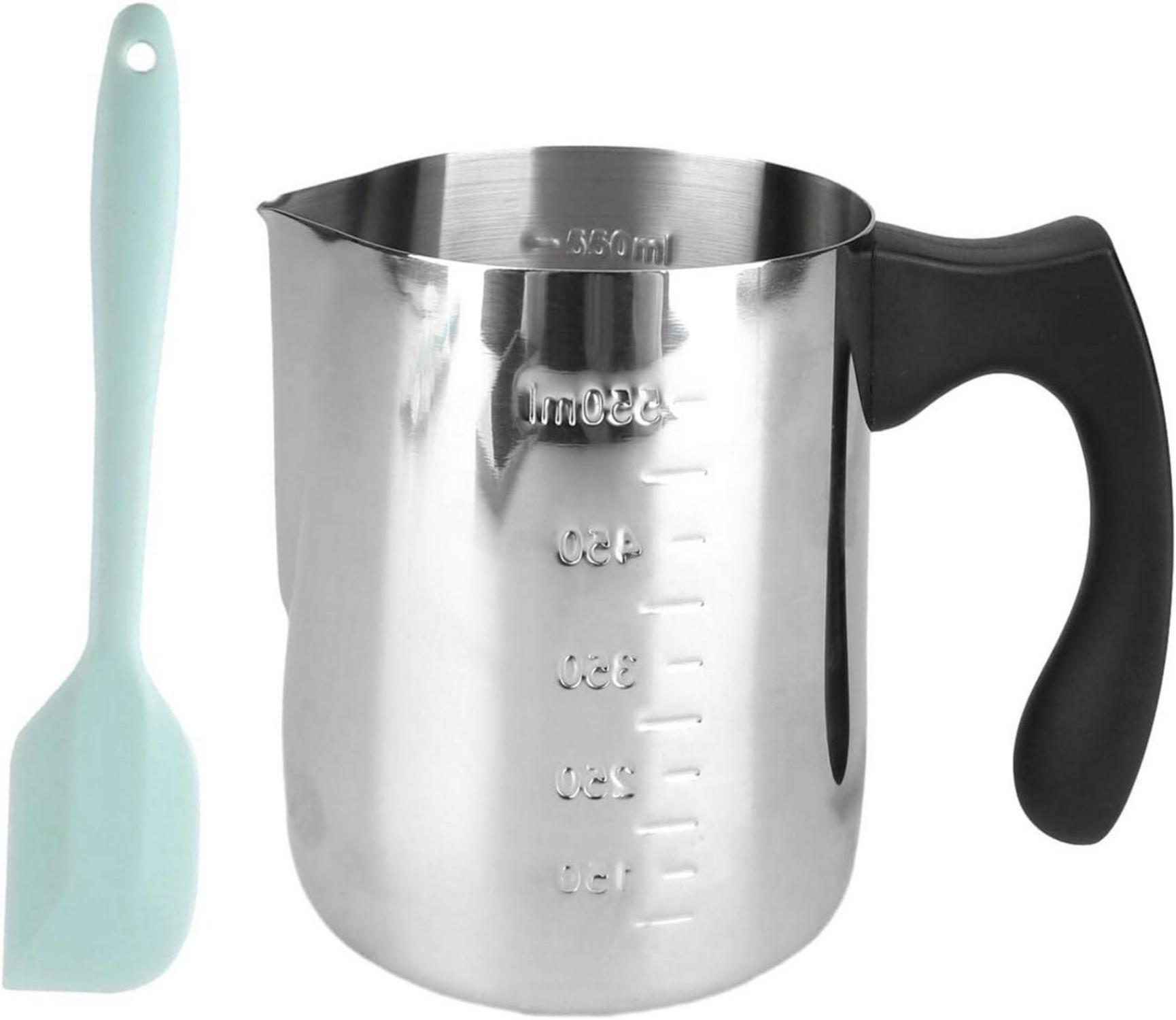 Wachsschmelztiegel 600ml Edelstahl Wasserbad Schmelzschale