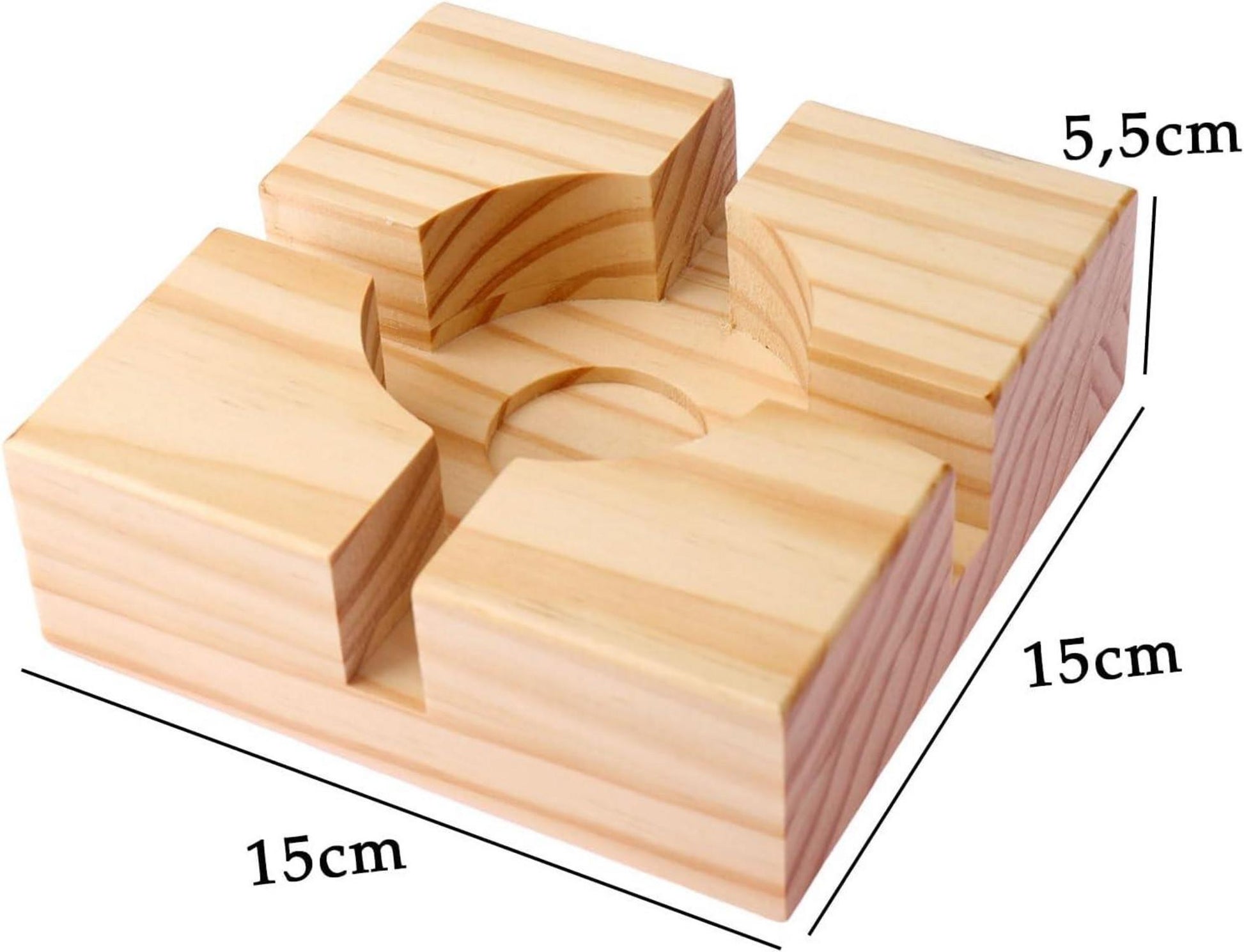 Teewärmer Holz Stövchen Teekanne 15x15cm Handgemacht Tee