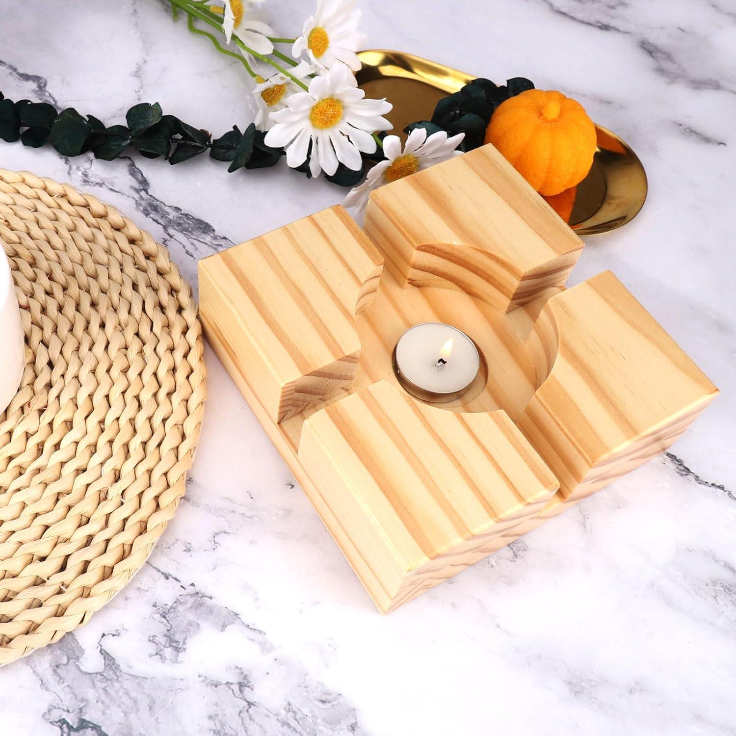 Holz Stövchen für Teekanne 15x15 cm Handgemacht Tee Teewärmer Speisenwärmer