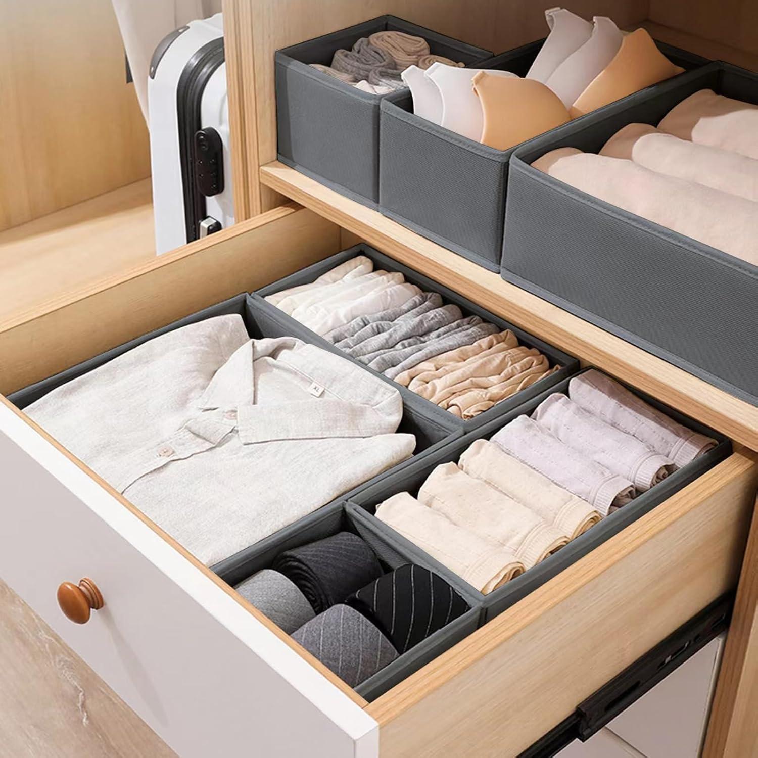 Schubladen Organizer Set für MALM Kommode - 14-teilig, Grau
